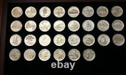 1999-2016 GOLD & SILVER HIGHLIGHTED STATE QUARTER 86 COIN SET with DISPLAY BOXES