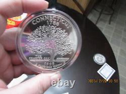 1999 Connecticut 2oz Silver State Quarter Giant Proof