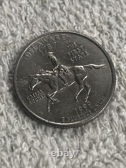 1999 D 1787 Delaware First State Quarter Dollar Coin With Caesar Rodney