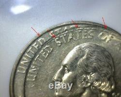 1999 D Washington Quarter, Triple Struck Conn. State Us Error Coin