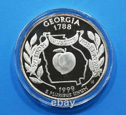 1999 Georgia 2oz Silver State Quarter Giant Proof from Washington Mint