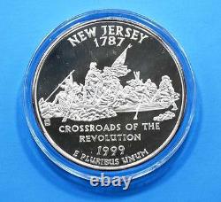 1999 New Jersey 2oz Silver State Quarter Giant Proof from Washington Mint