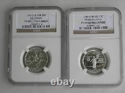 1999 S All 5 Silver State Quarter's Set Proof 69 Ultra Cameo By Ngc