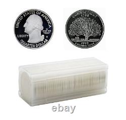 1999 S Connecticut State Quarter 90% Silver Proof Roll 40 US Coins