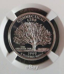 1999-S Connecticut Statehood Quarter Silver NGC PF-70 Ultra Cameo