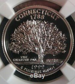1999-S Connecticut Statehood Quarter Silver NGC PF-70 Ultra Cameo