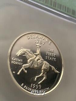 1999 S Delaware Silver State Quarter ICG PR70 DCAM