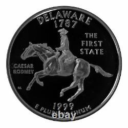 1999 S Delaware State 90% Silver Proof Roll 40 US Coins