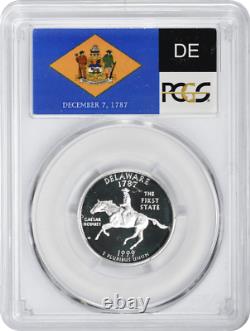 1999-S Flag Silver Delaware DE State Quarter PR70DCAM PCGS Proof 70 Deep Cameo