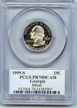 1999 S Georgia Silver State Quarter PCGS PR70 Graded DCAM Proof Coin 25 Cent