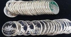 1999 S New Jersey State Quarter 90% Silver Proof Roll 40 US Coins GEM QUALITY