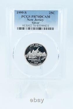 1999-S PCGS PR70DCAM Silver New Jersey State Quarter Proof 25C