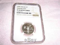 1999-S Silver 25C State Quarter 4-Coin Set Proof NGC PF70 UC (PA, NJ, GA, CT)