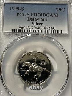 1999-S Silver Delaware State Quarter PCGS PR70DCAM (PERFECT)