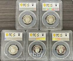 1999 S Silver Proof Quarter Set PCGS PR70DCAM