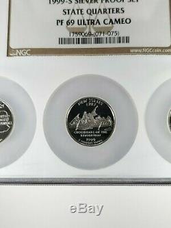 1999-S Silver Proof State Quarters Set 5 coins