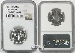 1999 S Silver Quarter 25c Pennsylvania Ngc Pf 70 Ultra Cameo R9