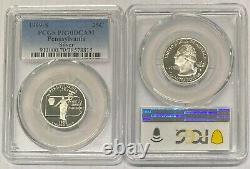 1999 S Silver Quarter 25c Pennsylvania Pcgs Pr70dcam 38578815