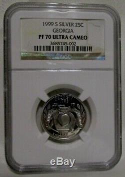1999 S Silver State Quarter (5 Coin Set) 1-pcgs Pr 70 & 4-ngc Pf 70 Ultra Cameo