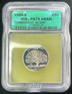 1999 S Silver State Quarter Proofs ICG PR70 DCAM
