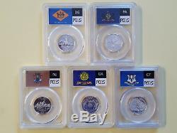 1999-S Silver State Quarters Five (5) coin set PCGS PR70DCAM -Deleware