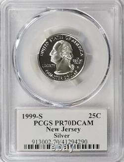 1999-S Silver Washington Quarter New Jersey PCGS PR70DCAM Flag Series