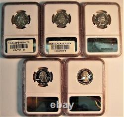 1999 S State Quarters! Lot Of 5! Graded By Ngc In Pf70 Ultra Cameo! Delaware
