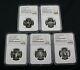 1999 S State Silver Quarter Proof 5 Coin Set Ngc Pf 70