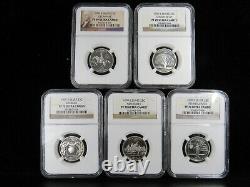1999 S silver state four quarters NGC PF70UC CN, GA, NJ, PN with PF69 Delaware