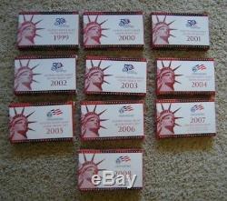 1999-S to 2008-S Silver Proof 25c State Quarter Set PR69 DCAM PCGS (50 Coins)