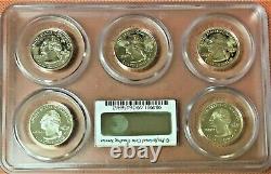 1999 Silver Proof Quarters, Multi Coin Set Pcgs Pf69 Dcam, De, Nj, Pa, Ga, Ct