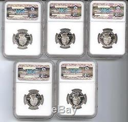 1999 US MINT SILVER STATE QUARTERS PROOF SET NGC PF69UC #zf