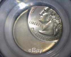 (1999) Washington Quarter, 45% Off Center Ms-64 Delaware State Us Error Coin
