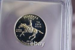 1999-s Icg Pr70 Dcam State Quarter Silver Proof Set5 Coin Set