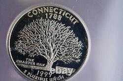 1999-s Icg Pr70 Dcam State Quarter Silver Proof Set5 Coin Set