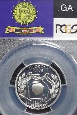 1999-s Silver Washington State Series Quarter Set Flag Labels Pcgs Pr70dcam