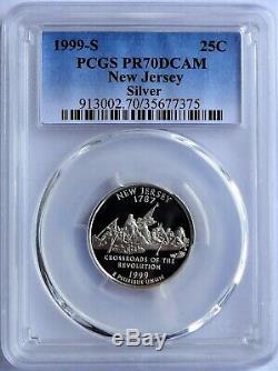 1999-s Silver Washington State Series Quarter Set Pcgs Pr70dcam
