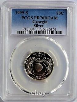 1999-s Silver Washington State Series Quarter Set Pcgs Pr70dcam