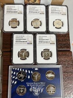 1999 silver proof set NGC Cerified PF69 Ultra Cameo+ Free 5 Pc Clad Set 10 Coins