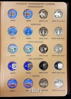 1999 thru 2008 State Quarters in Dansco Albums! P, D, S Proofs, Silver Proofs