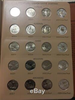 1999 to 2003 PDSS STATE QUARTER SET IN DANSCO ALBUM 100 COIN SET SILVER Proof
