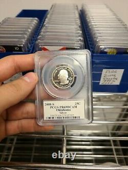 1999 to 2008 Silver Proof Statehood Washington Quarters PCGS PR69DCAM 50 Coins