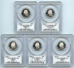 1999 to 2009-56 Silver Quarters PCGS PR69DCAM-50 State & 6 territories