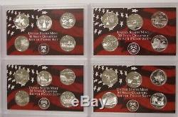 1999 to 2019 SILVER STATE and ATB QUARTER PROOF SETS 21 SETS no box or COA
