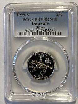 1999s State Quarter KEY Delaware? Silver Proof PCGS PR70DCAM (PERFECT GRADE)