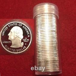 (1) ROLL 1999 to 2014 QUARTER 90% SILVER GEM PROOF 40 COINS MIXED DATES #1