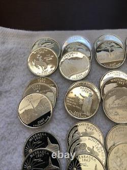1 Roll 40 Quarters 90% Silver Proof Statehood Mixed Date Roll