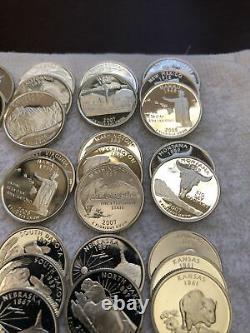 1 Roll 40 Quarters 90% Silver Proof Statehood Mixed Date Roll