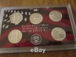 2000 01 02 03 Silver Quarter Proof Set U. S. Mint San Francisco No Box No COA