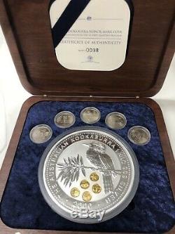 2000 Australia US 50state quarter honor mark kookaburra kilo gilded silver coin